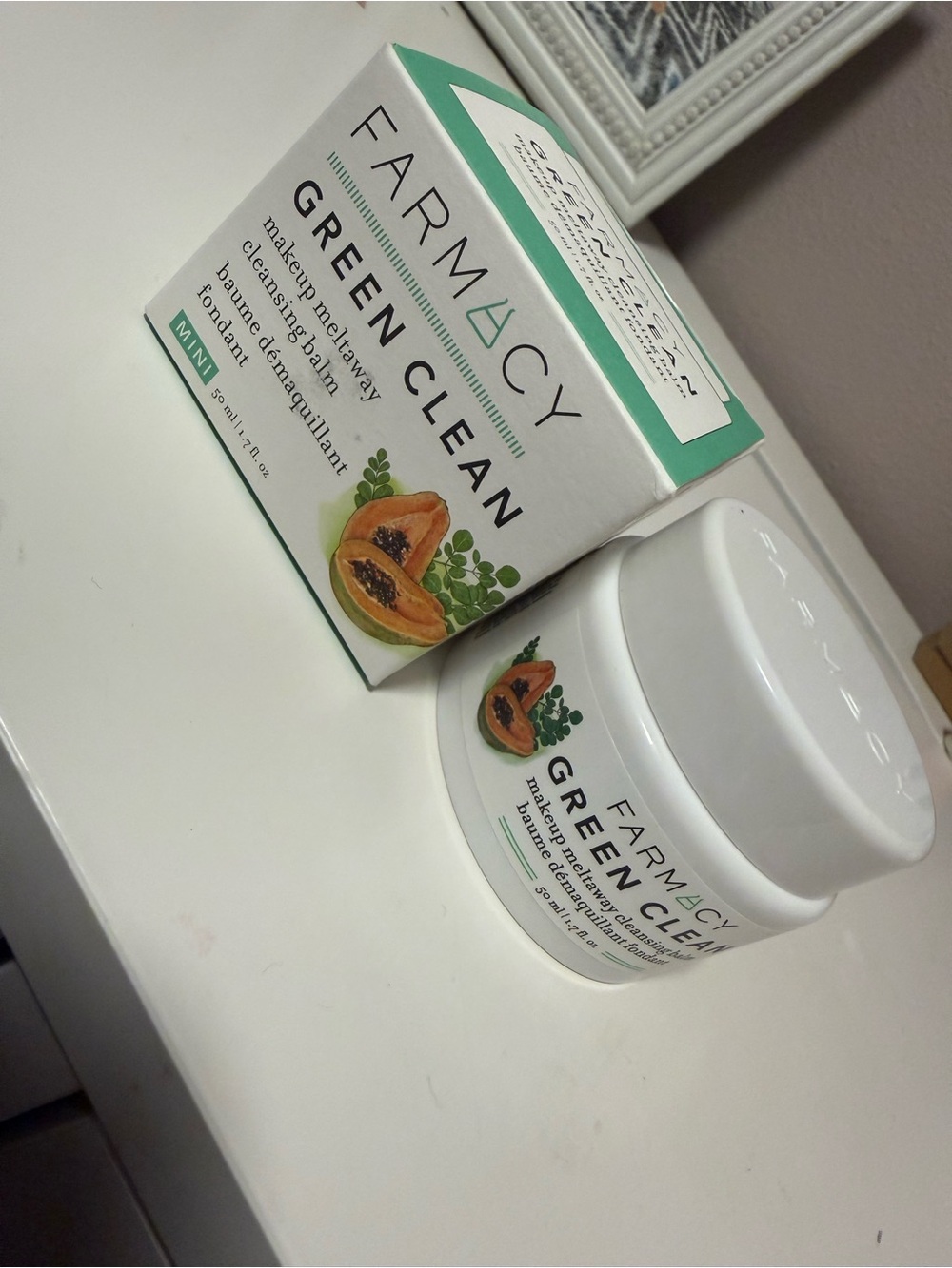 Farmacy Green Clean Makeup-Melting Cleansing Balm - White & Green